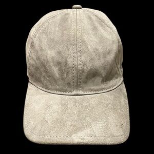 Rag And Bone Suede Baseball Cap Stone Beige Strap Back Adjustable One Size